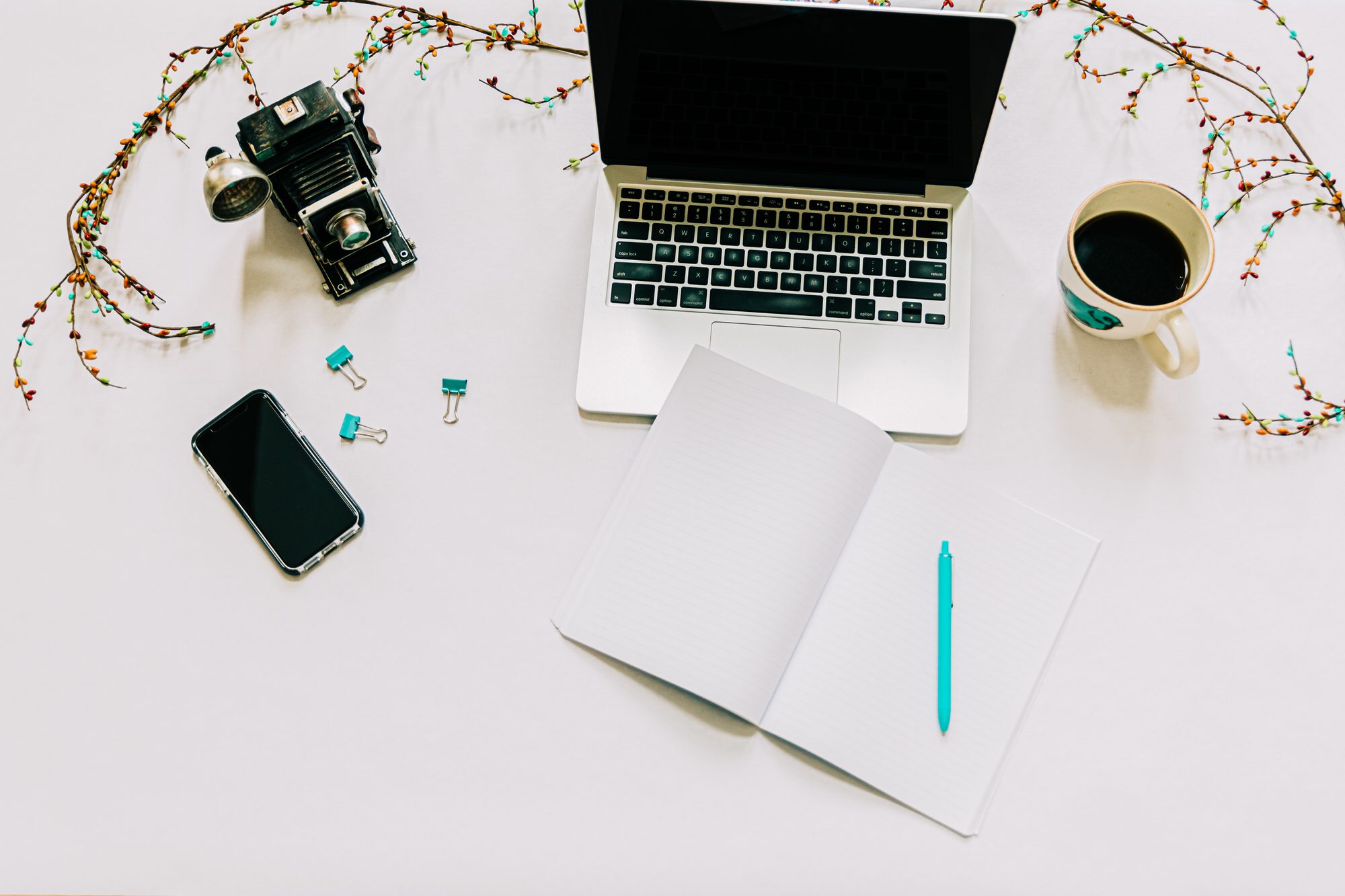 Laptop Office Flatlay